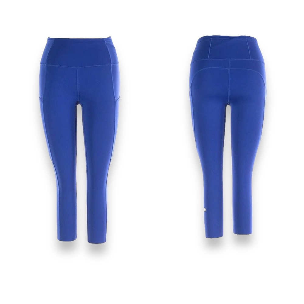 NWOT Lululemon Fast and Free High-Rise Crop 19" Psychic Blue size 2